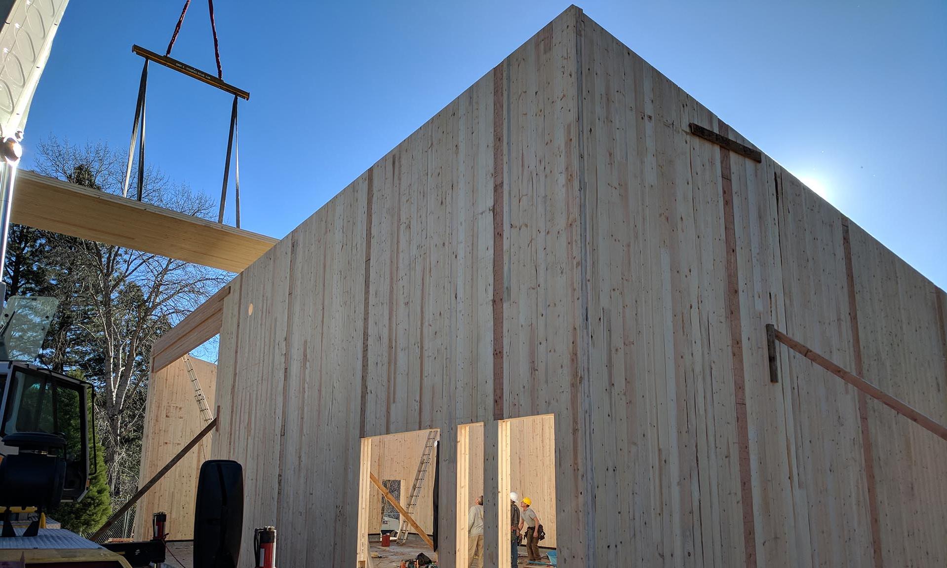 Biomass Boiler Building exterior under construction